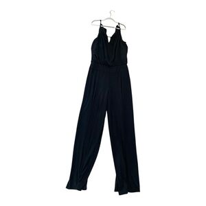WHBM White House Black Market Sleeveless Stretch Jumpsuit medium wide leg